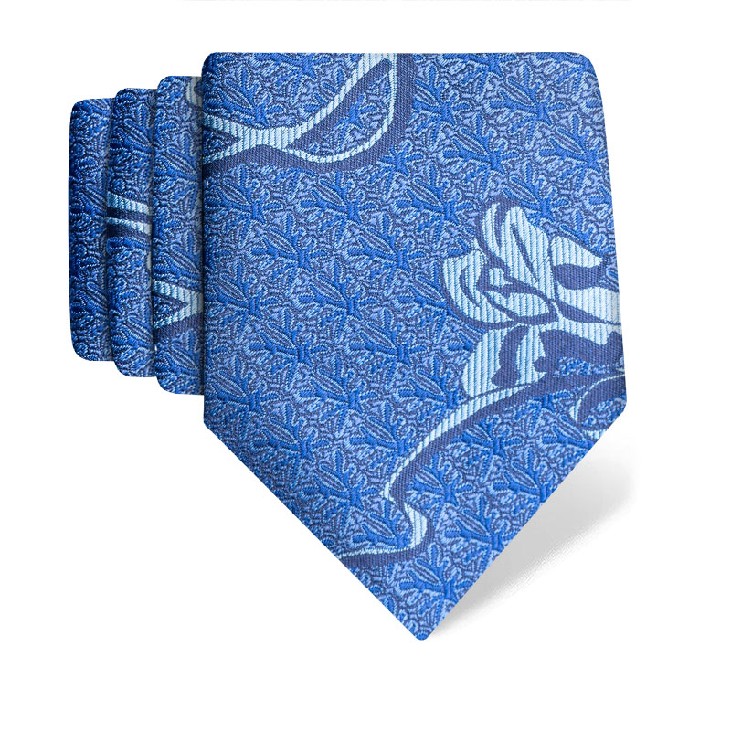 Cravat CROATA Thematic Large Secession Blue  Silk 100%  
