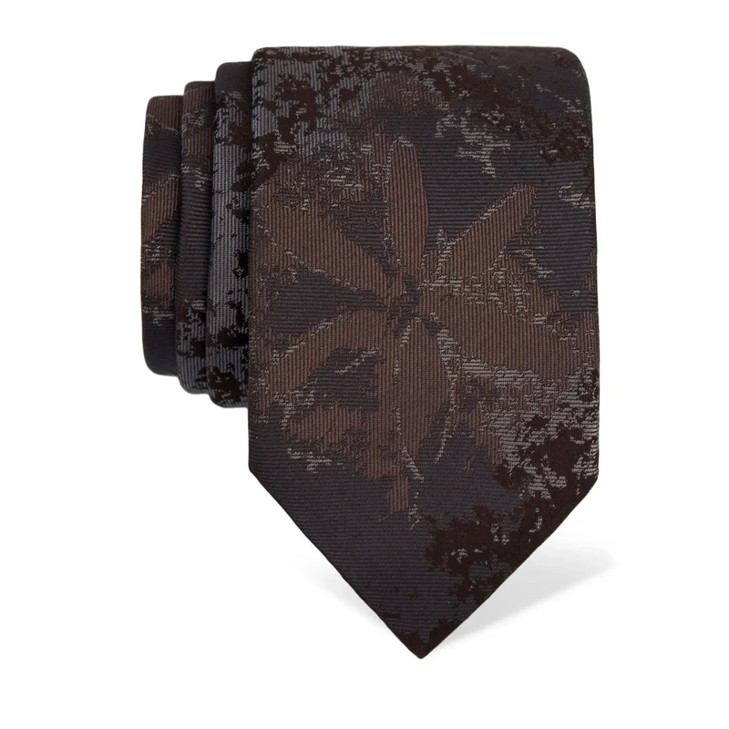 Cravat CROATA Thematic Large Water fountain Brown  Silk 100%  