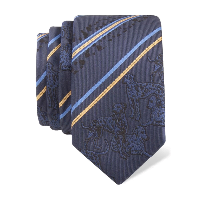 Cravat CROATA Clasicum Thematic  Dalmatian dog Blue  Silk 100%  