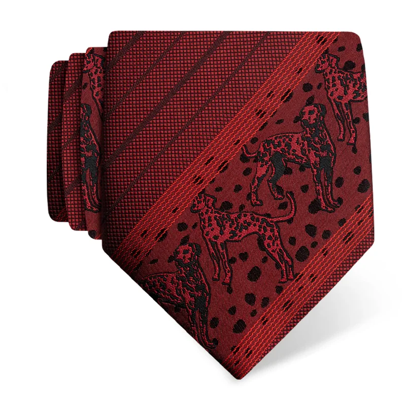 Cravat CROATA Thematic  Dalmatian dog Dark blue  Silk 100%  