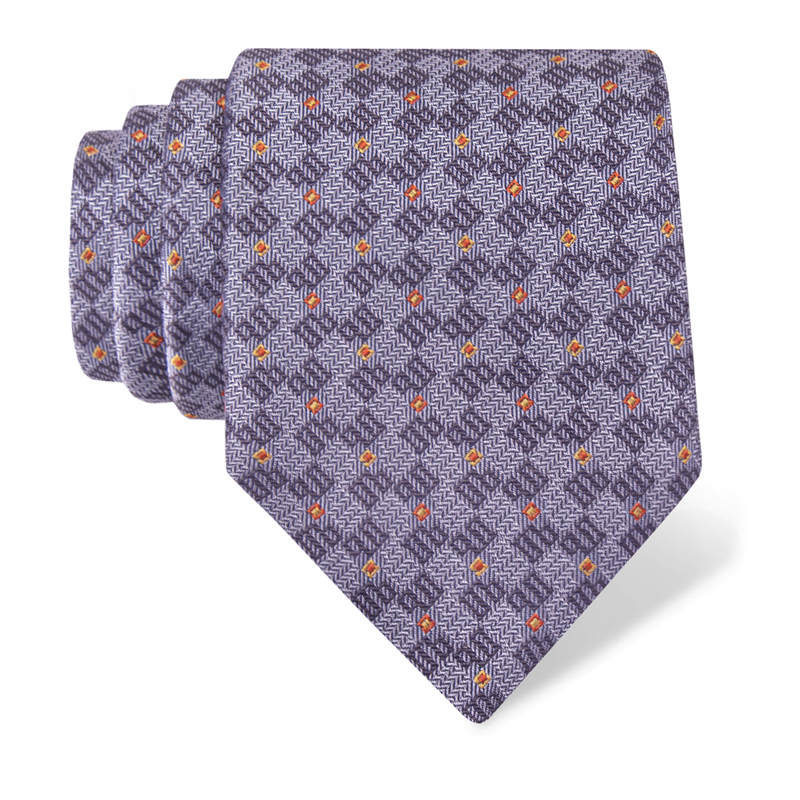 Cravat CROATA Dubrovnik Thematic  Glagolitic alphabet Grey  Silk 100%  