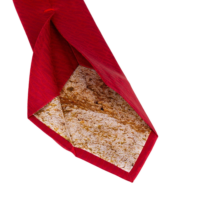 Cravat CROATA Dubrovnik Thematic  Glagolitic alphabet Red  Silk 100%  