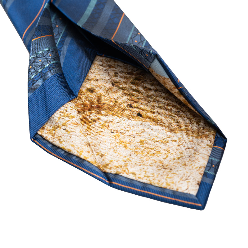 Cravat CROATA Dubrovnik Thematic  Braiding Dark blue  Silk 100%  