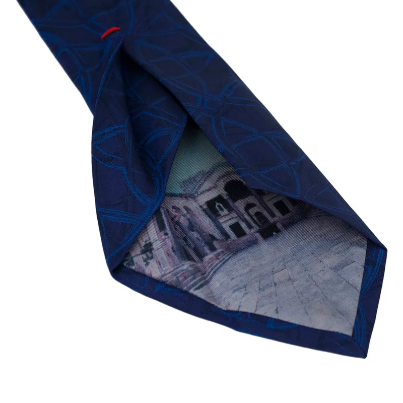 Cravat CROATA Dubrovnik Thematic  Braiding Dark blue  Silk 100%  