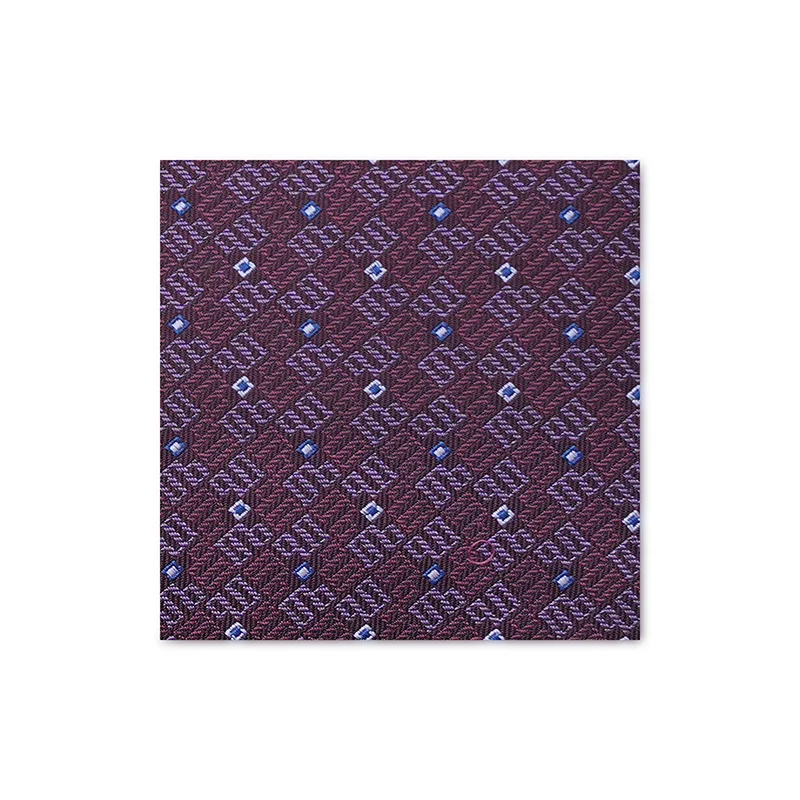 Cravat CROATA Dubrovnik Thematic  Glagolitic alphabet Wine red  Silk 100%  