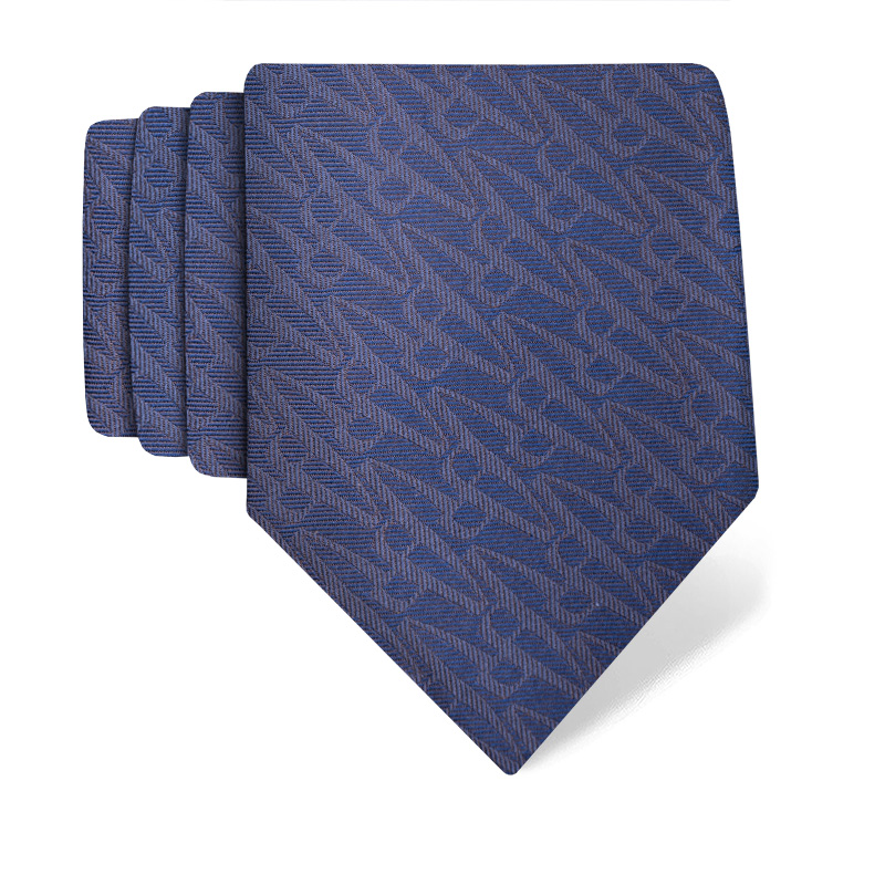 Cravat CROATA Dubrovnik Thematic  Glagolitic alphabet Dark blue  Silk 100%  