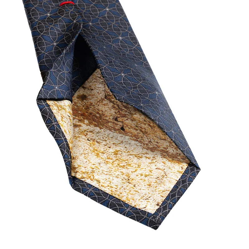 Cravat CROATA Dubrovnik Thematic  Braiding Dark blue  Silk 100%  