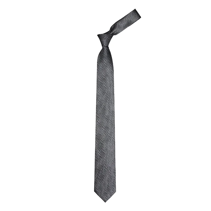 Cravat Dubrovnik Thematic Limited edition Glagolitic alphabet Grey  Silk 100%  