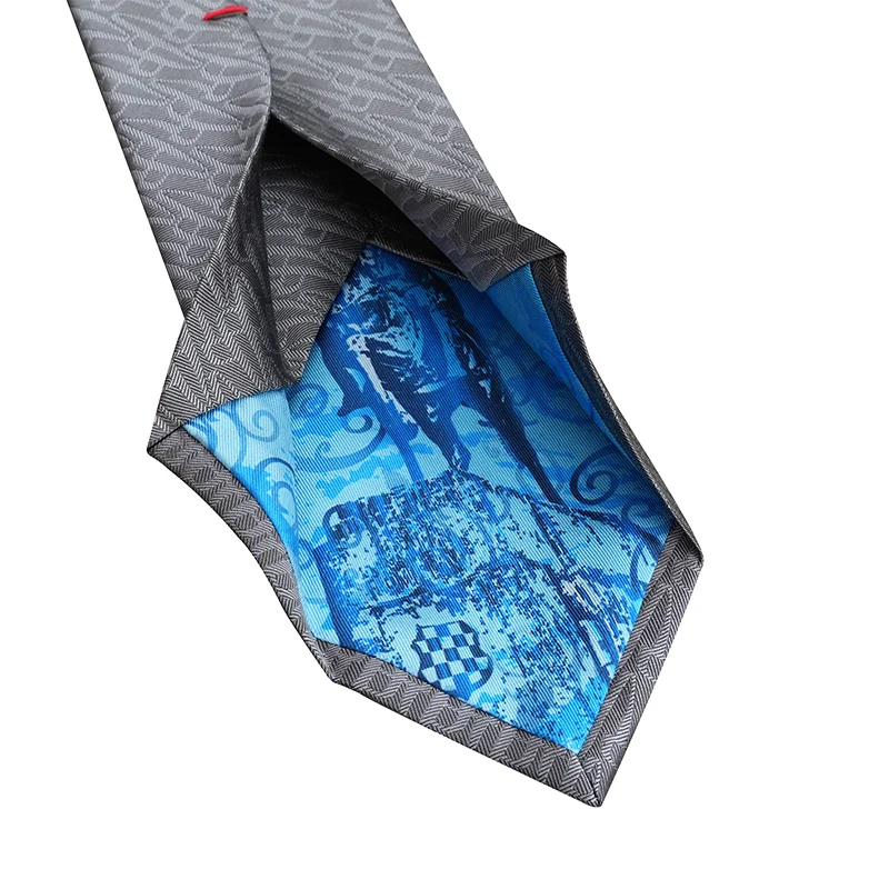 Cravat Dubrovnik Thematic Limited edition Glagolitic alphabet Grey  Silk 100%  