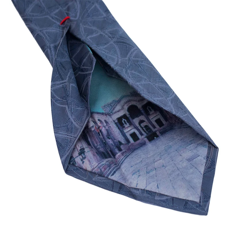 Cravat CROATA Dubrovnik Thematic Limited edition Braiding Grey  Silk 100%  