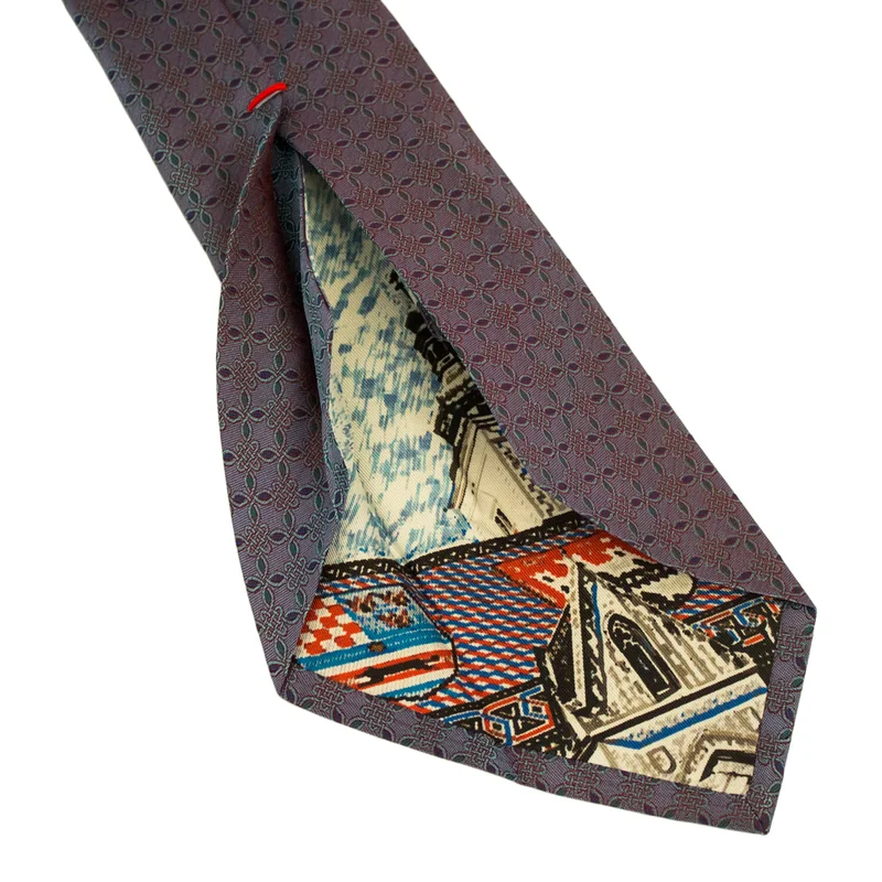 Cravat CROATA Dubrovnik Thematic Limited edition Braiding Light blue  Silk 100%  