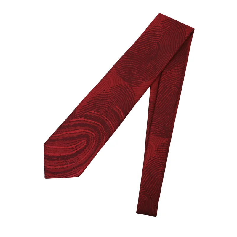 Cravat CROATA Dubrovnik Thematic  Fingerprints by Ivan Vučetić Wine red  Silk 100%  