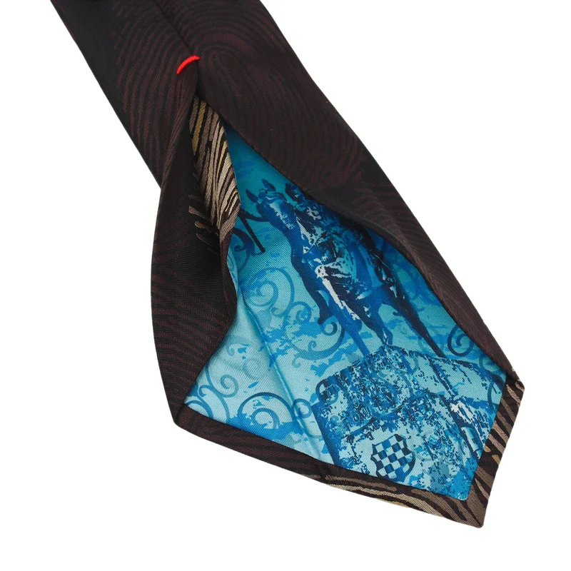 Cravat CROATA Dubrovnik Thematic  Fingerprints by Ivan Vučetić Dark blue  Silk 100%  