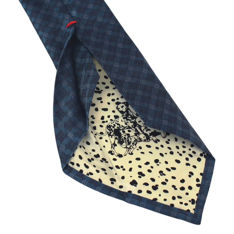 Cravat CROATA Dubrovnik Thematic  Glagolitic alphabet Light blue  Silk 100%  