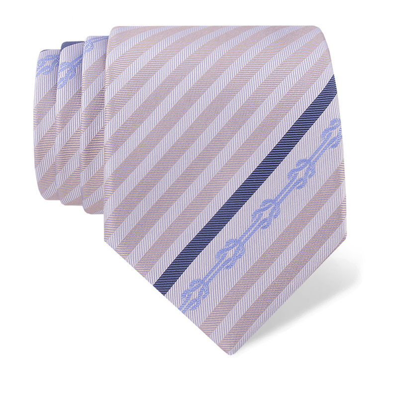 Cravat CROATA Classic  Sea motif Beige  Silk 100%  