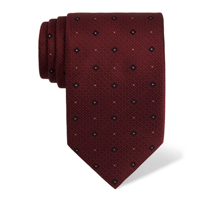 Cravat CROATA Classic  Dots Wine red  Silk 100%  