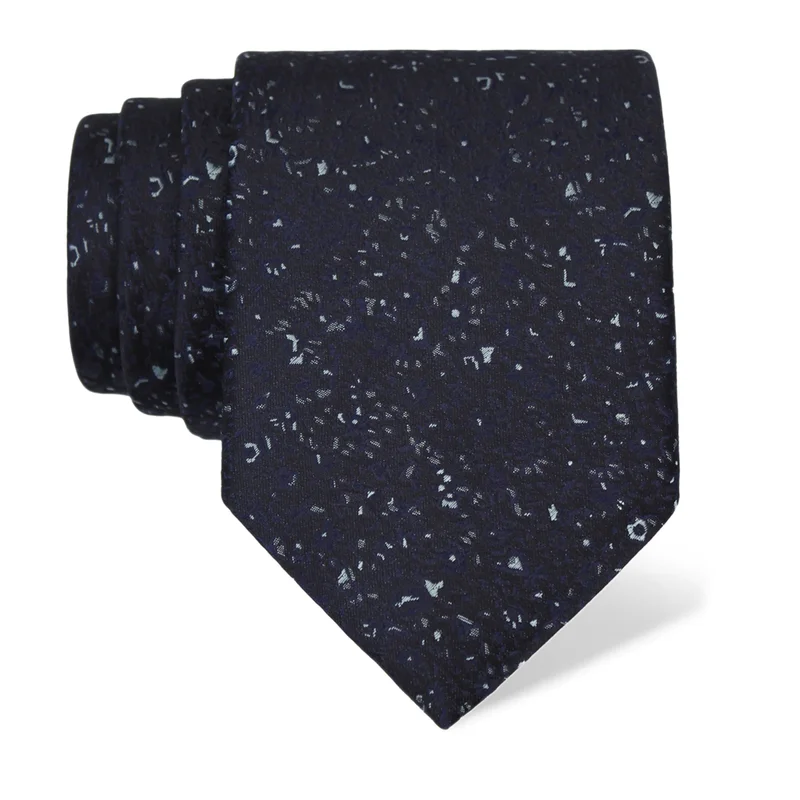 Cravat CROATA Classic  Flora and Fauna Blue  Silk 100%  