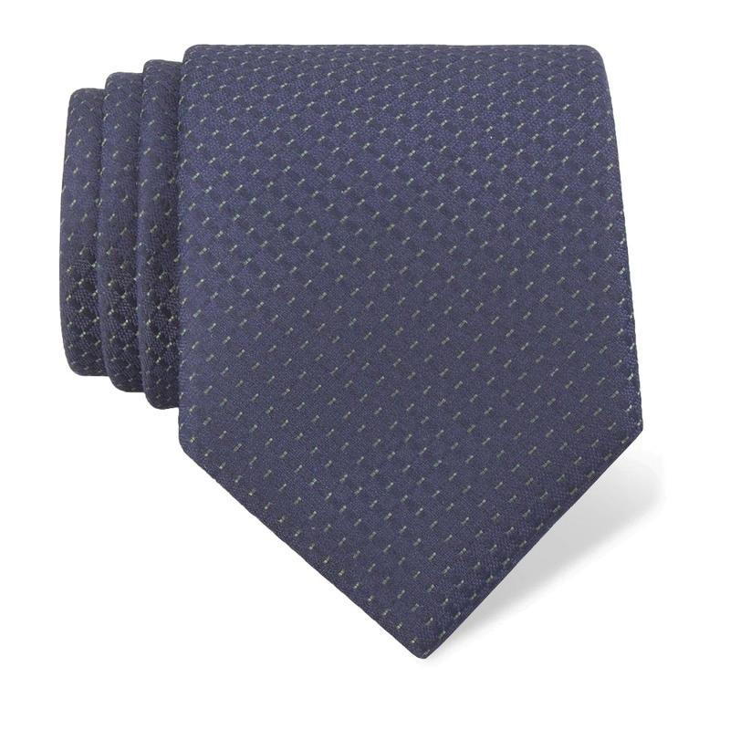 Cravat CROATA Classic  Small shapes Blue  Silk 100%  