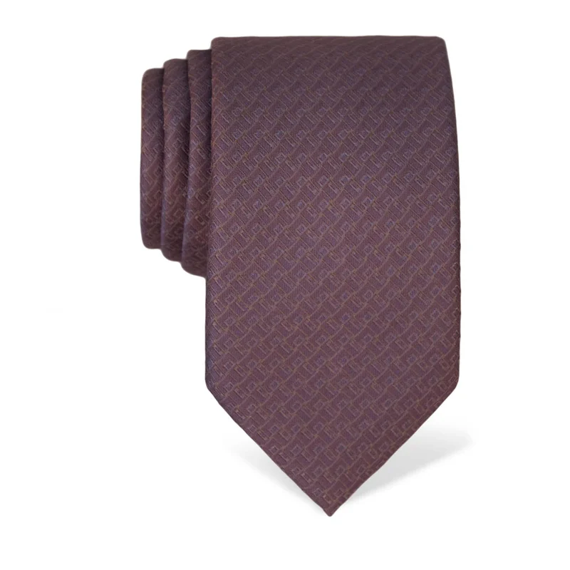 Cravat CROATA Classic  Small shapes Pink  Silk 100%  