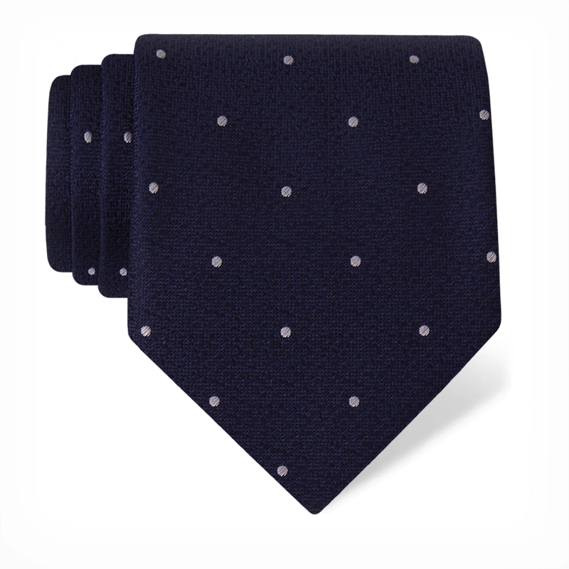 Cravat CROATA Classic Large Dots Dark blue  Silk 100%  