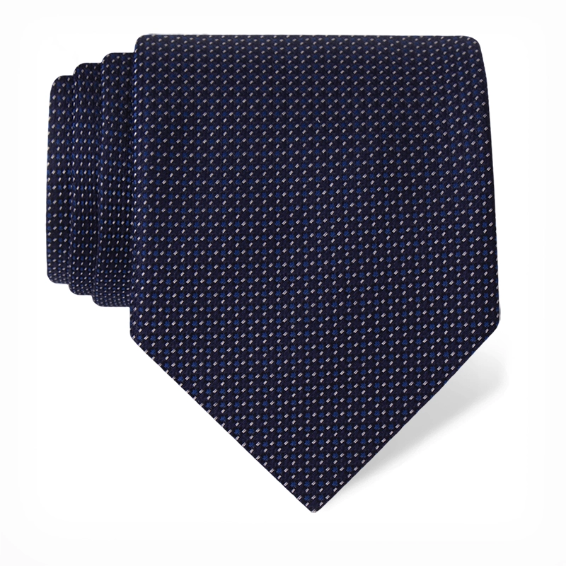 Cravat CROATA Classic Large Small shapes Dark blue  Silk 100%  