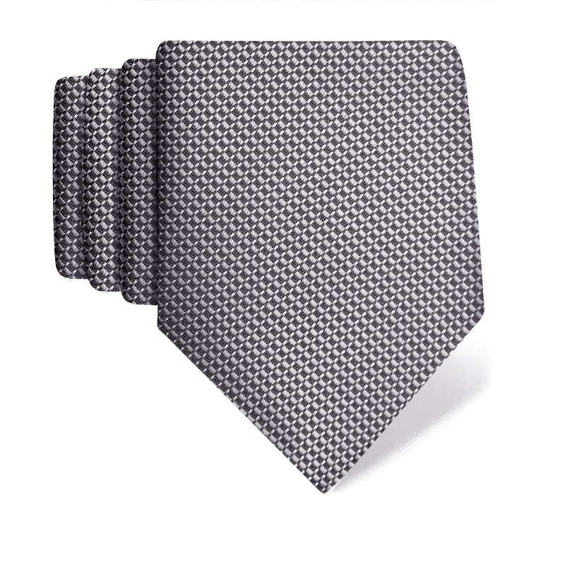 Cravat CROATA Classic Large Small shapes Grey  Silk 100%  