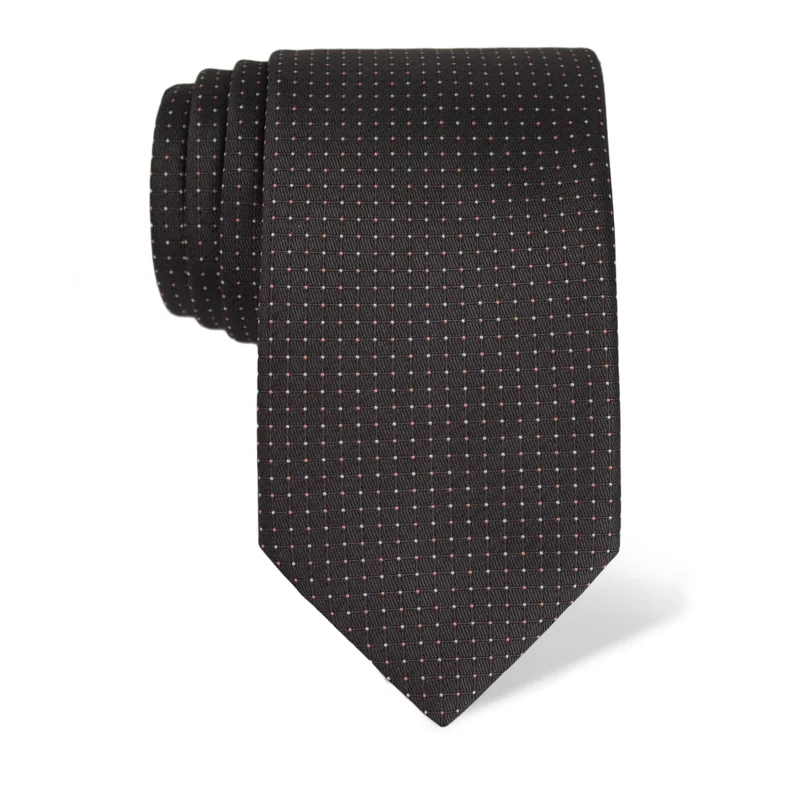 Cravat CROATA Classic Large Dots Grey  Silk 100%  