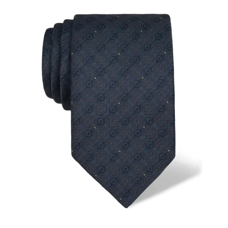 Cravat CROATA Classic Large Ovals Light blue  Silk 100%  