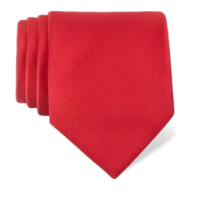 Cravat CROATA Classic  Solid Red  Silk 100%  