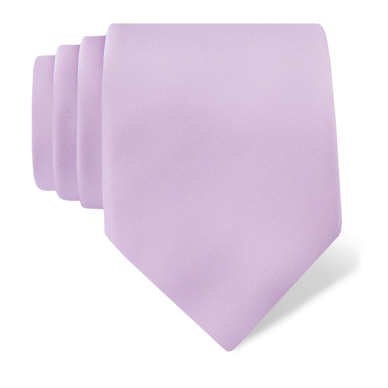 Cravat CROATA Classic  Solid textured Lilac  Silk 100%  