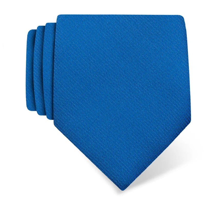 Cravat CROATA Classic  Solid textured Blue  Silk 100%  