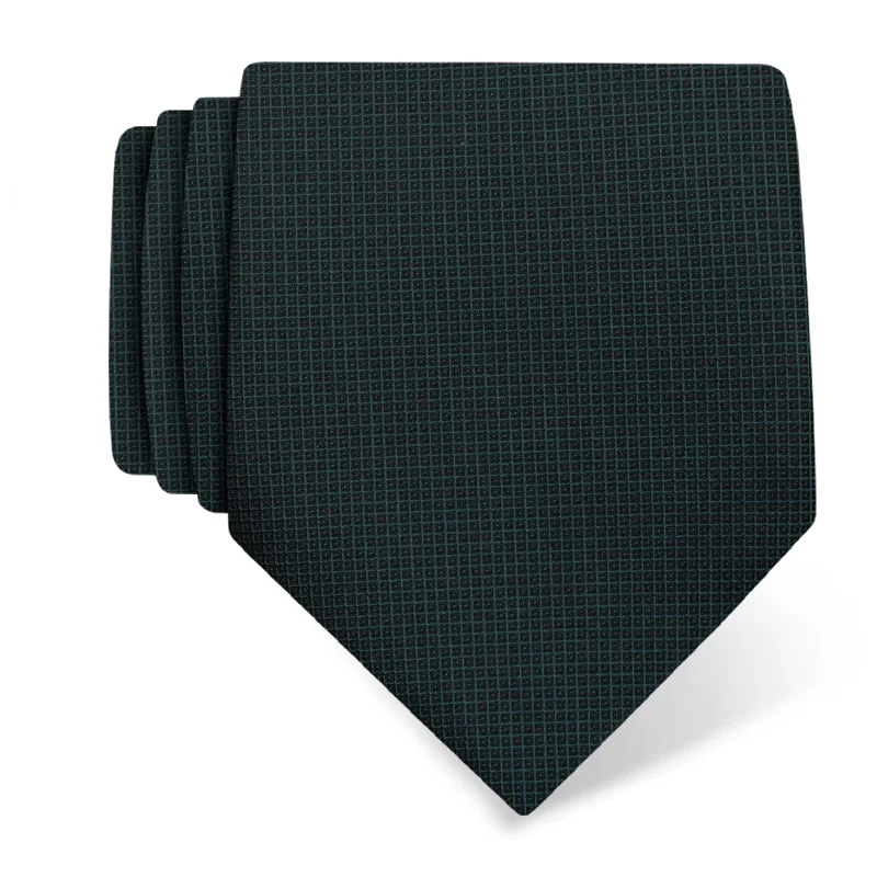 Cravat CROATA Classic  Solid textured Green  Silk 100%  