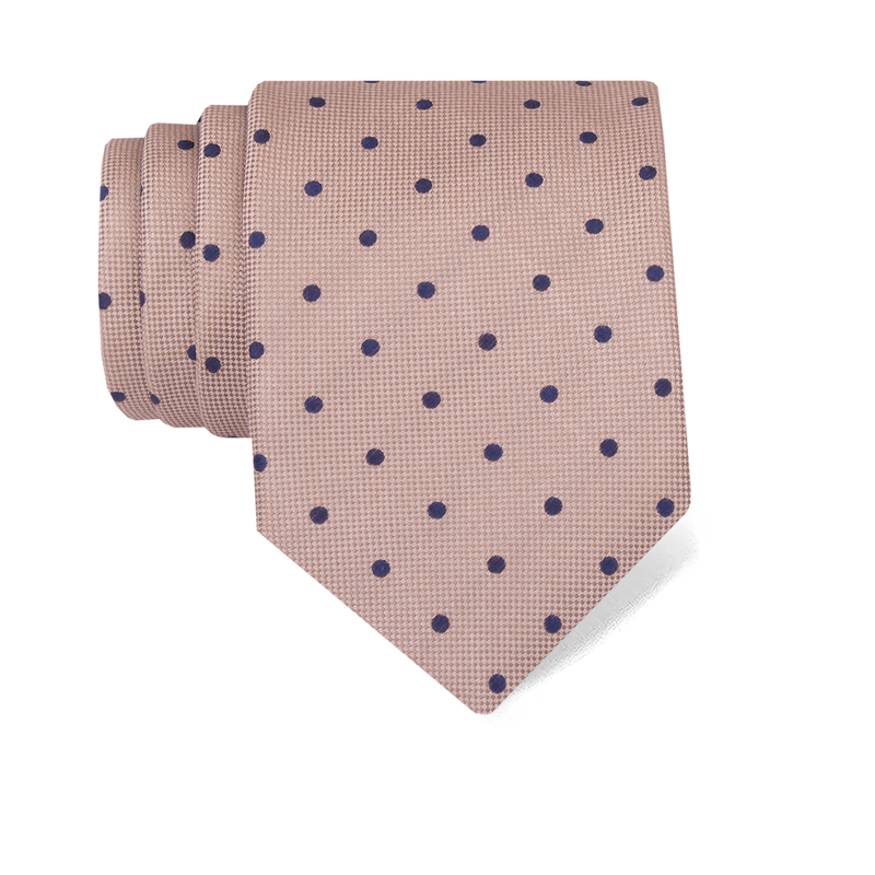 Cravat CROATA Classic  Dots Light brown  Silk 100%  