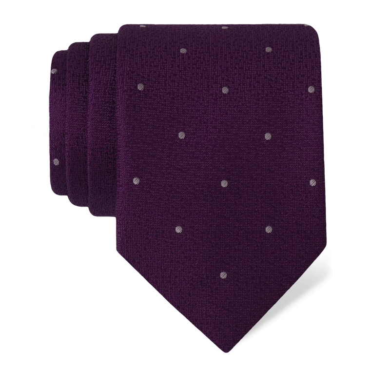 Cravat CROATA Classic  Dots Purple  Silk 100%  