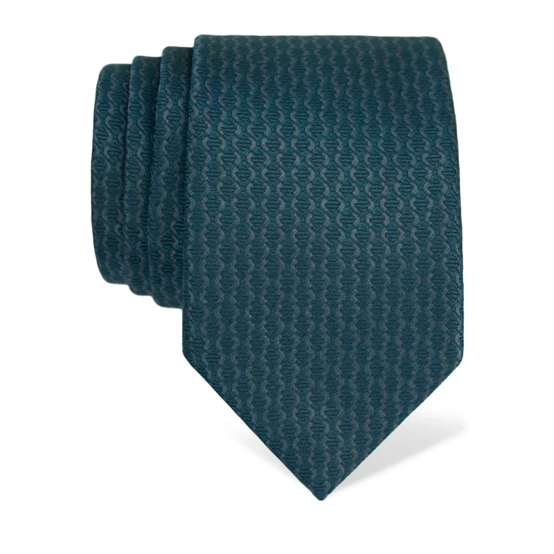 Cravat CROATA Classic  Small shapes Light blue  Silk 100%  