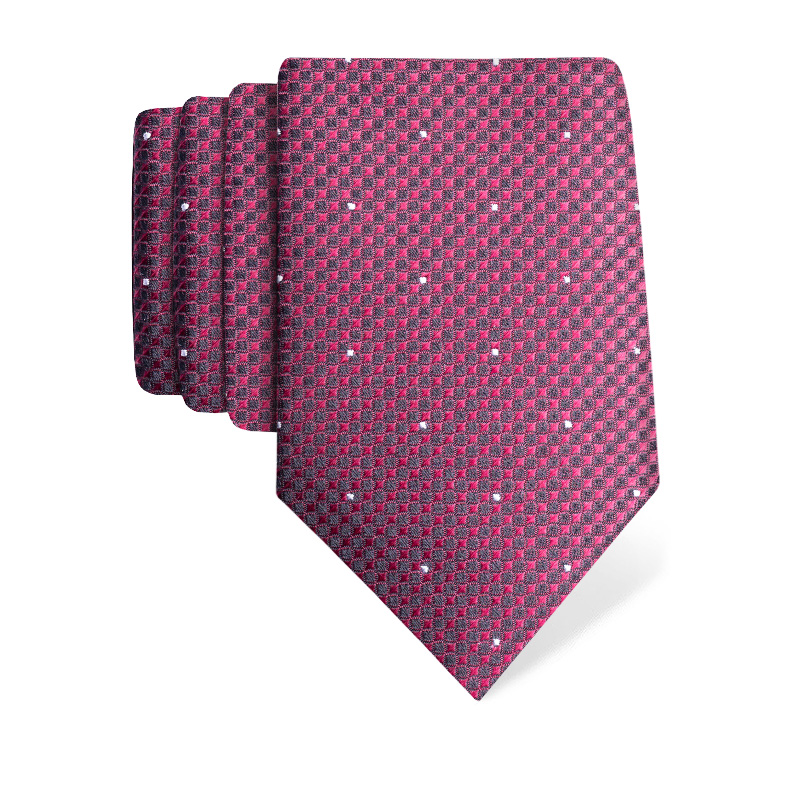Cravat CROATA Classic  Dots Red  Silk 100%  