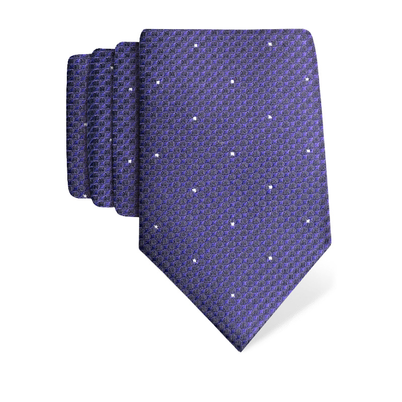 Cravat CROATA Classic  Dots Purple  Silk 100%  