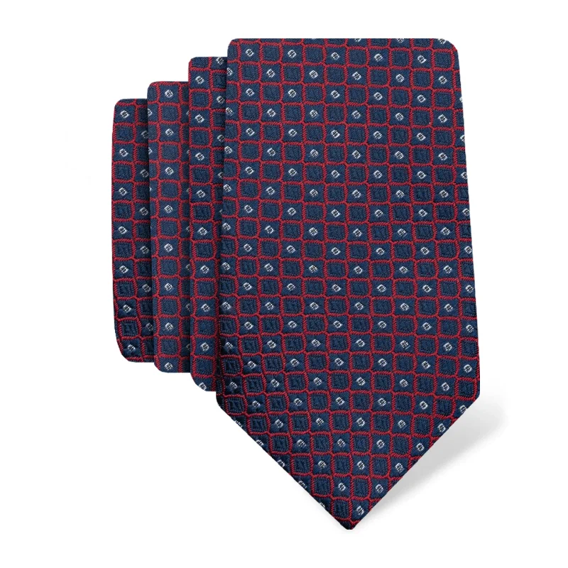 Cravat CROATA Classic  Dots Dark blue  Silk 100%  