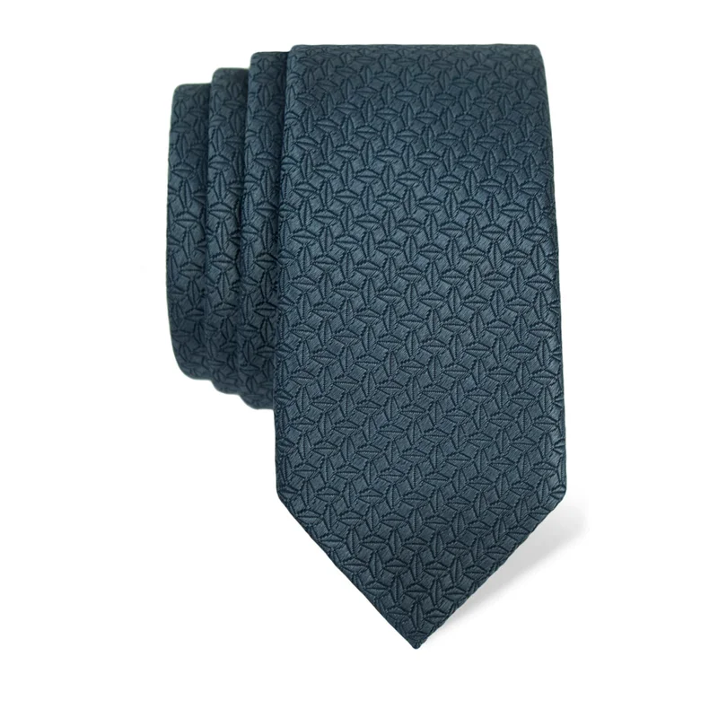 Cravat CROATA Classic  Small shapes Blue  Silk 100%  