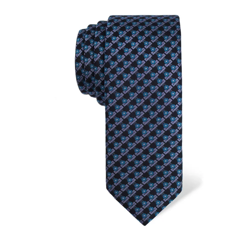 Cravat CROATA Classic  Dots Blue  Silk 100%  