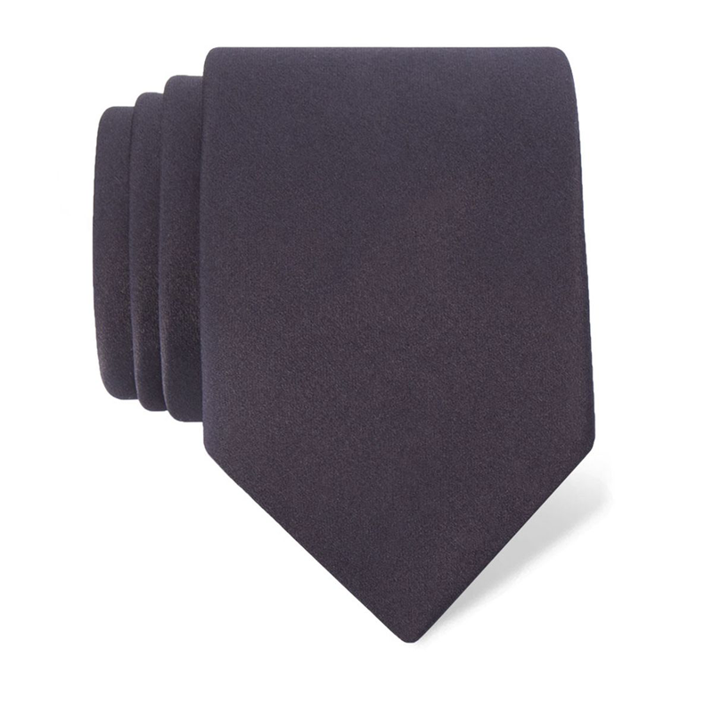 Cravat CROATA Classic  Solid Black  Silk 100%  