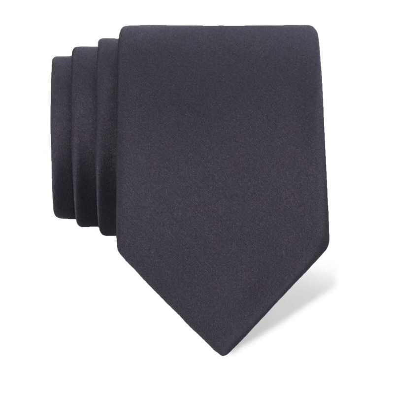 Cravat CROATA Classic  Solid textured Dark blue  Silk 100%  