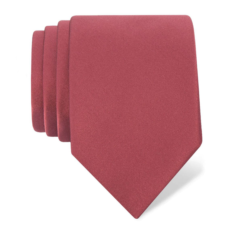 Cravat CROATA Classic  Solid textured Red  Silk 100%  