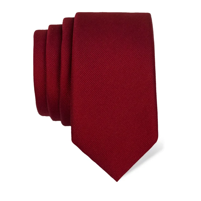 Cravat CROATA Classic  Solid textured Red  Silk 100%  