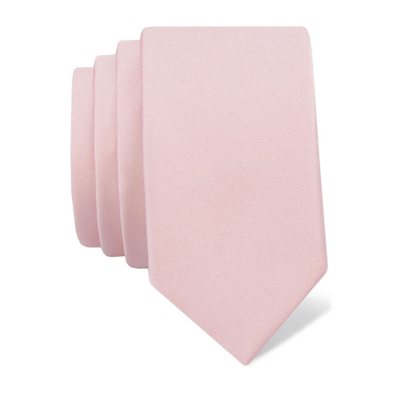 Cravat CROATA Classic  Solid textured Pink  Silk 100%  