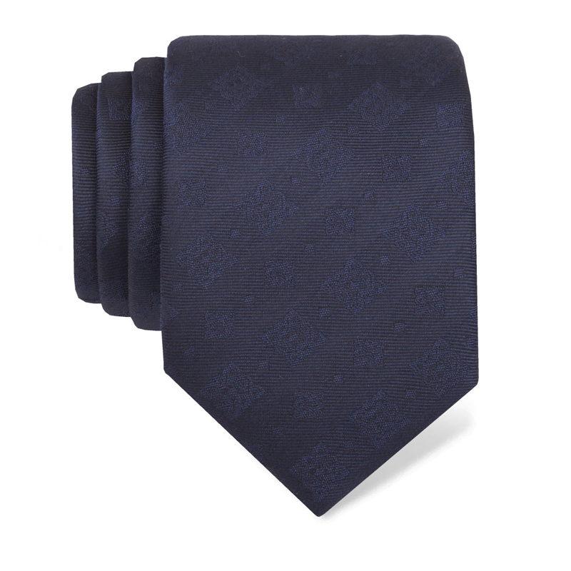 Cravat CROATA Festum Thematic  Braiding Dark blue  Silk 100%  