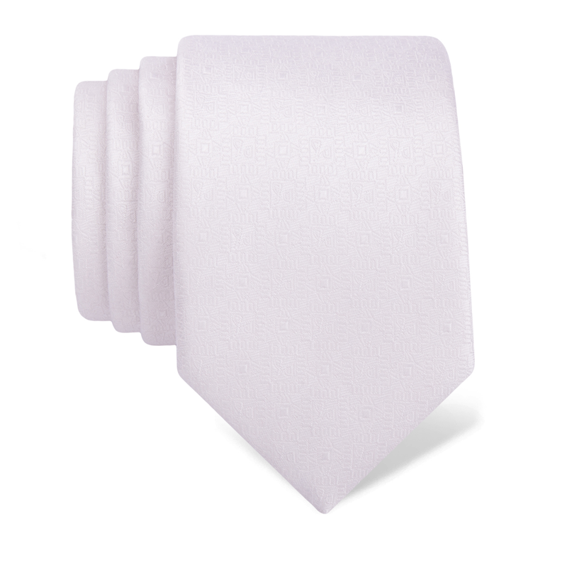 Cravat CROATA CROATA Thematic  Glagolitic alphabet White  Silk 100%  