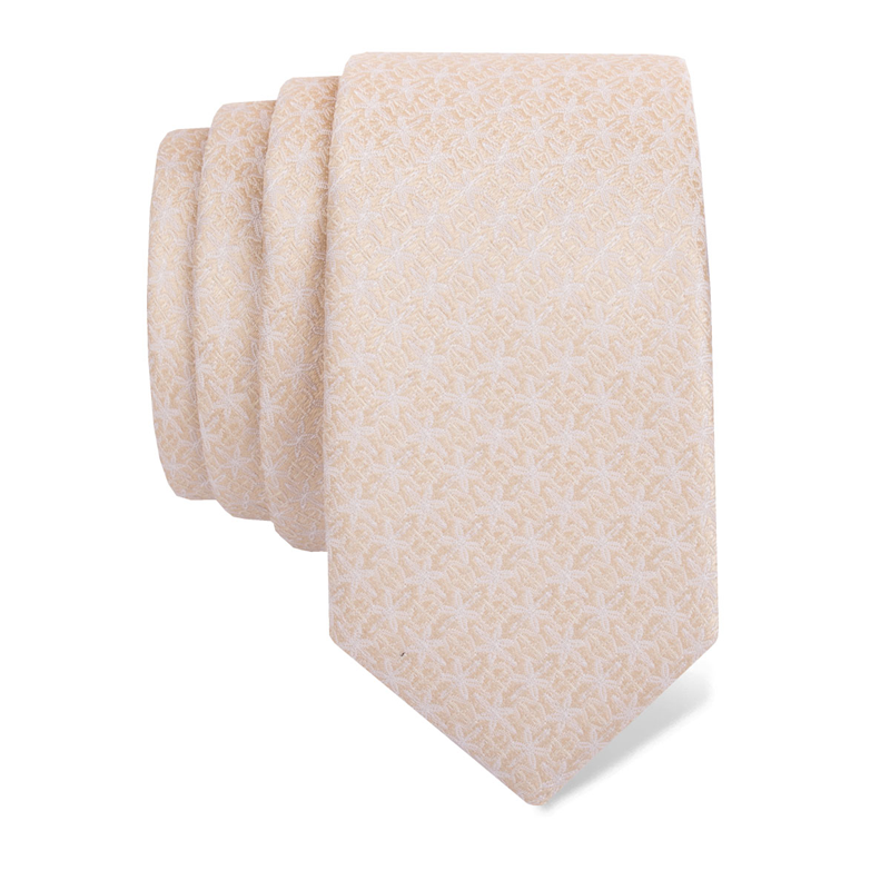 Cravat CROATA Festum Classic  Small shapes Champagne  Silk 100%  