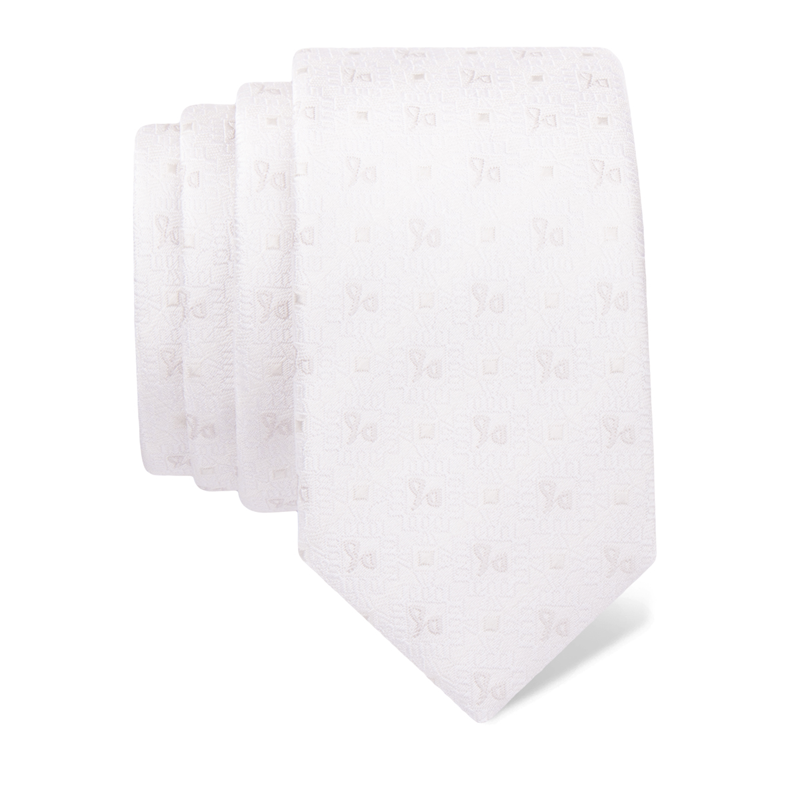 Cravat CROATA CROATA Thematic  Glagolitic alphabet Champagne  Silk 100%  