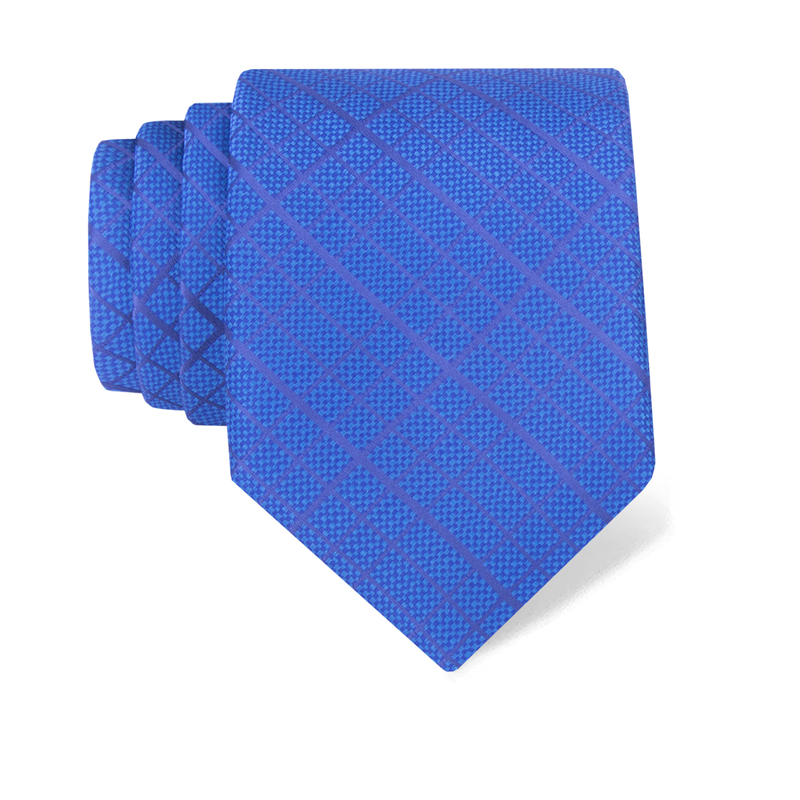 Cravat CROATA Classic Large Lines Blue  Silk 100%  